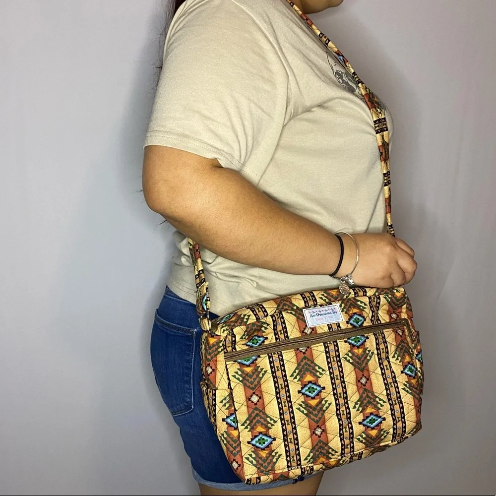 Multicolor Western Print Shoulder Purse-100% Durable Cotton - Picture 8 of 8